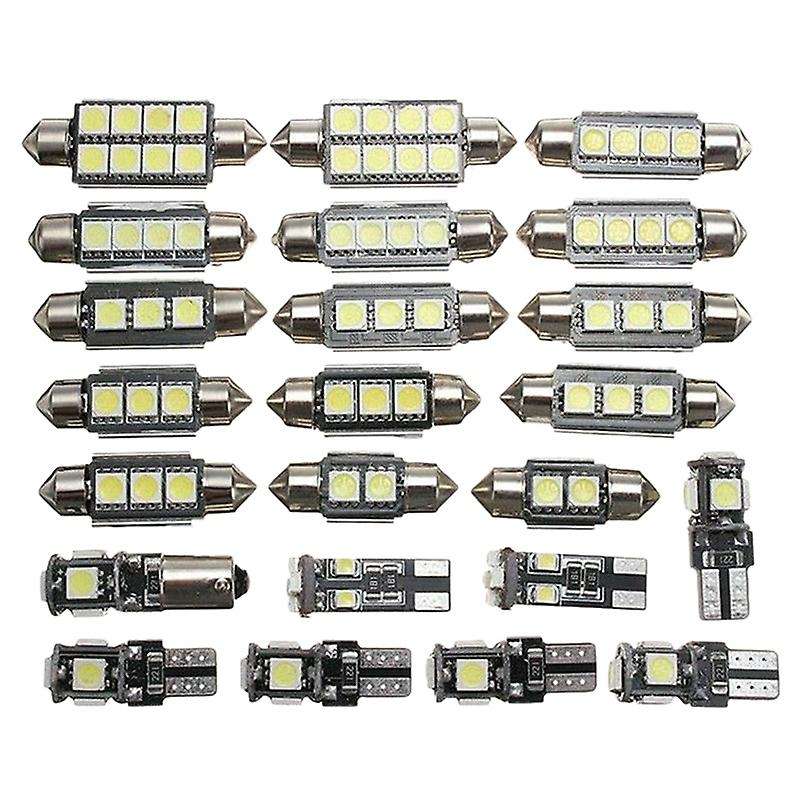 23pcs Led Car Interior Light Dome Trunk Map License Plate Lamp Bulb Kit