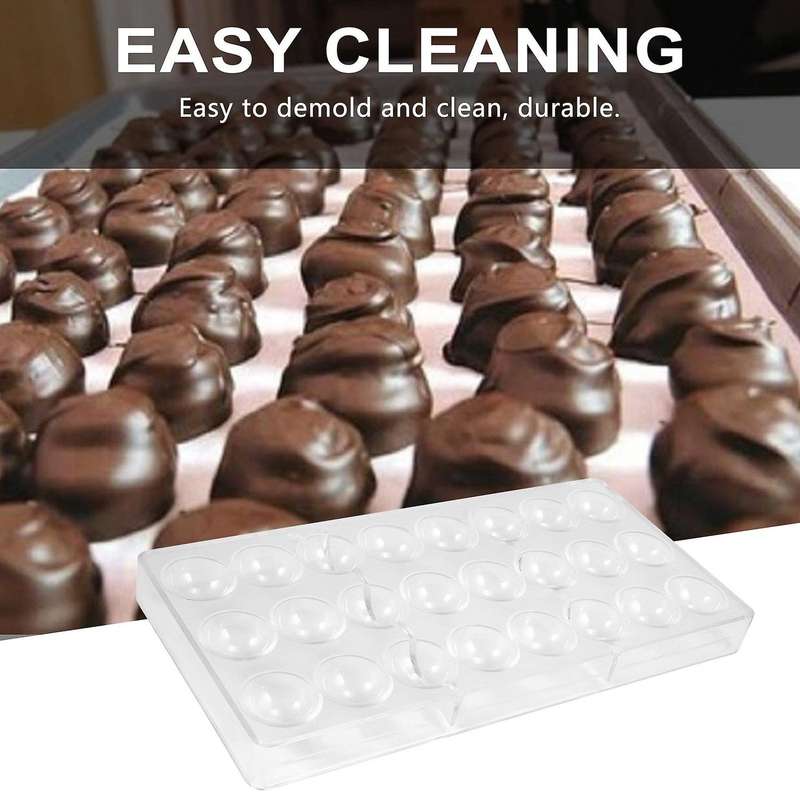 24 Holes Semi Sphere Chocolate Mould Candy Maker Mold Bakeware