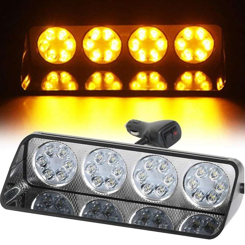 24 Led Emergency Warning Car Truck Dash Windshield Flash Strobe Light, High Intensity 18 Modes with