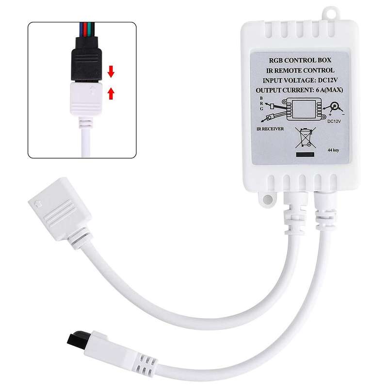 24 Keys Remote Control+dc12v Led Controller Rgb Control Box Ir Light Strip Controller for 5050 2835