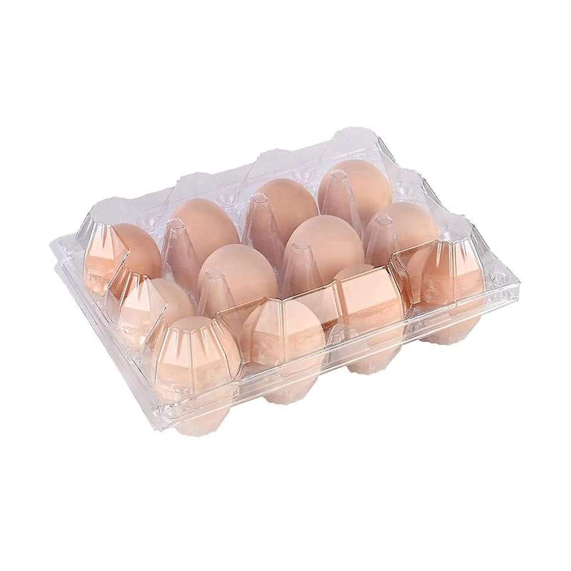 24 Pack Clear Plastic Farm Eggs Carton Storage Egg Dispenser Tray, Hotel Camping Picnic Travel Stor