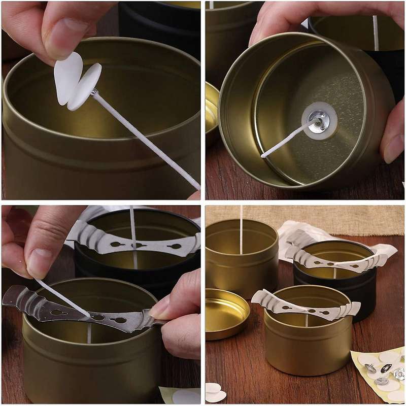 24 Pack Candle Tin Cans with Lids, 8 Oz, Metal Candle Jars for DIY Candle Making, Arts & Crafts, Par