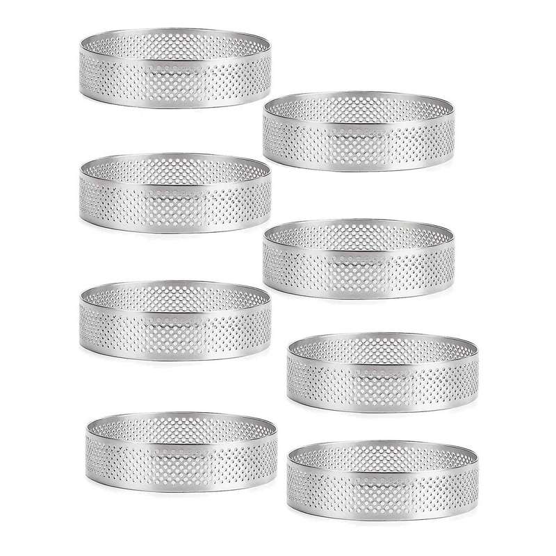 24 Pack Stainless Steel Tart Rings, Cake Ring,round Cake Baking Tools
