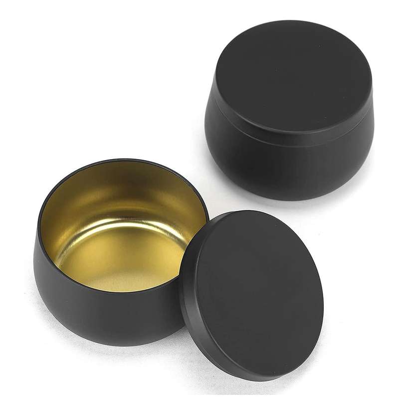 24 Pcs 8Oz Candle Tins with Lids, Black Candle Jars, Bulk Candle Tins for Making Candles, Candle Mak