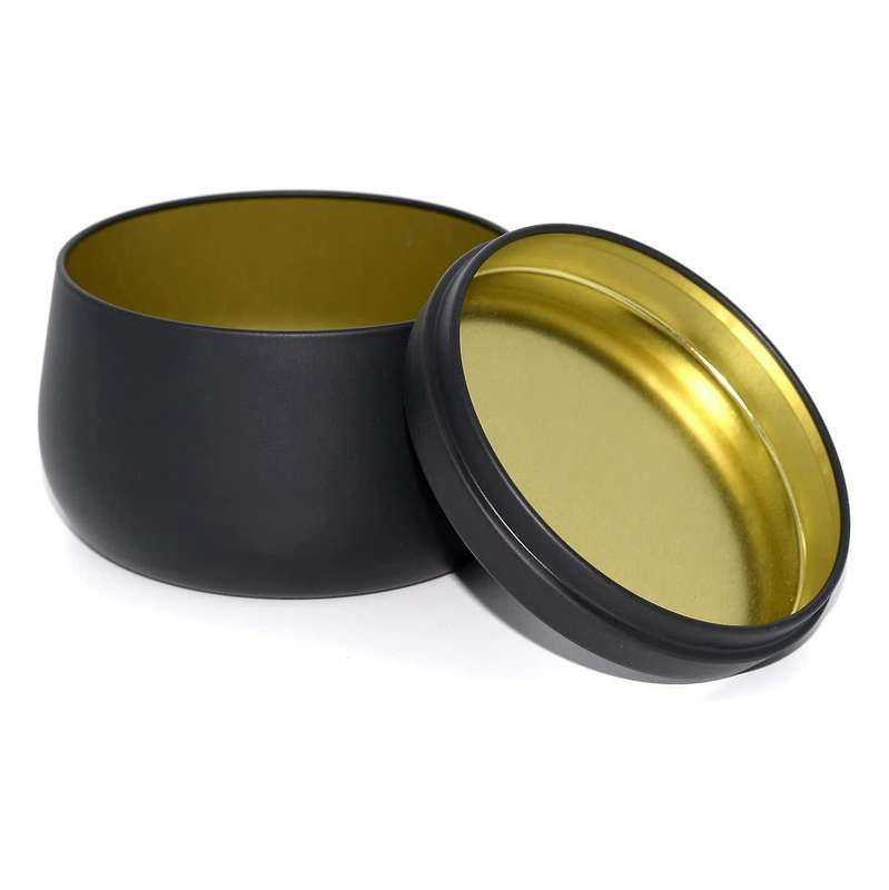 24 Pcs 8Oz Candle Tins with Lids, Black Candle Jars, Bulk Candle Tins for Making Candles, Candle Mak