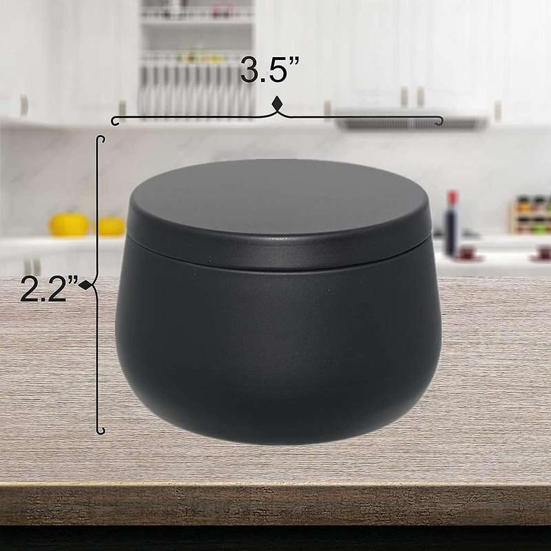 24 Pcs 8Oz Candle Tins with Lids, Black Candle Jars, Bulk Candle Tins for Making Candles, Candle Mak