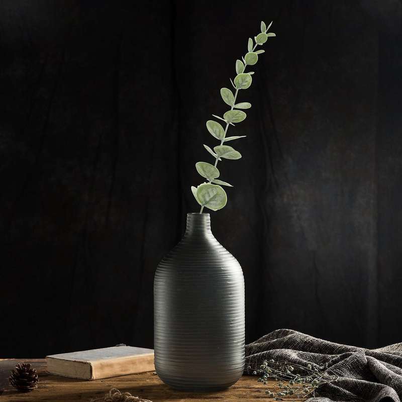 24 Pcs Artificial Eucalyptus Leaf Stem 15 Inch Tall for Faux Eucalyptus Wedding Bouquet Centerpiece