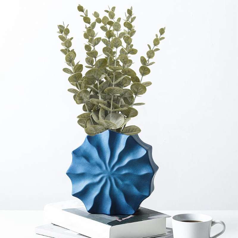 24 Pcs Artificial Eucalyptus Leaf Stem 15 Inch Tall for Faux Eucalyptus Wedding Bouquet Centerpiece