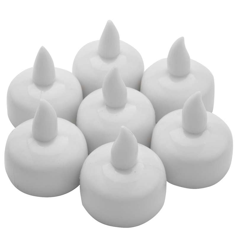 24 Pack Waterproof Flameless Floating Tealights, Warm White Battery Flickering Led Tea Lights Candl