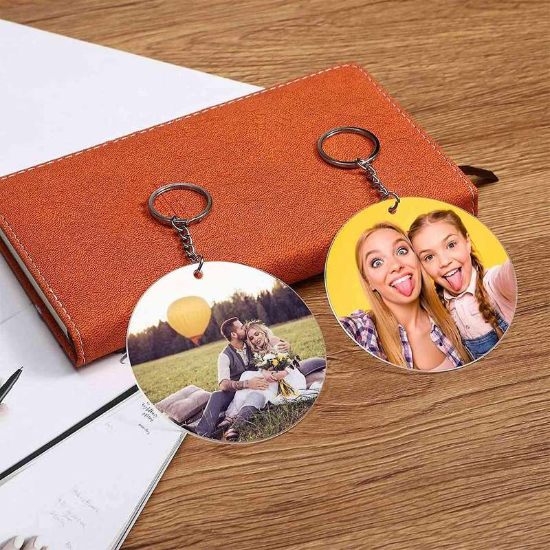 24 PCS 10cm Acrylic Circle Transparent Ornament, Blank Disc with Hole, Suitable for DIY Craft Projec