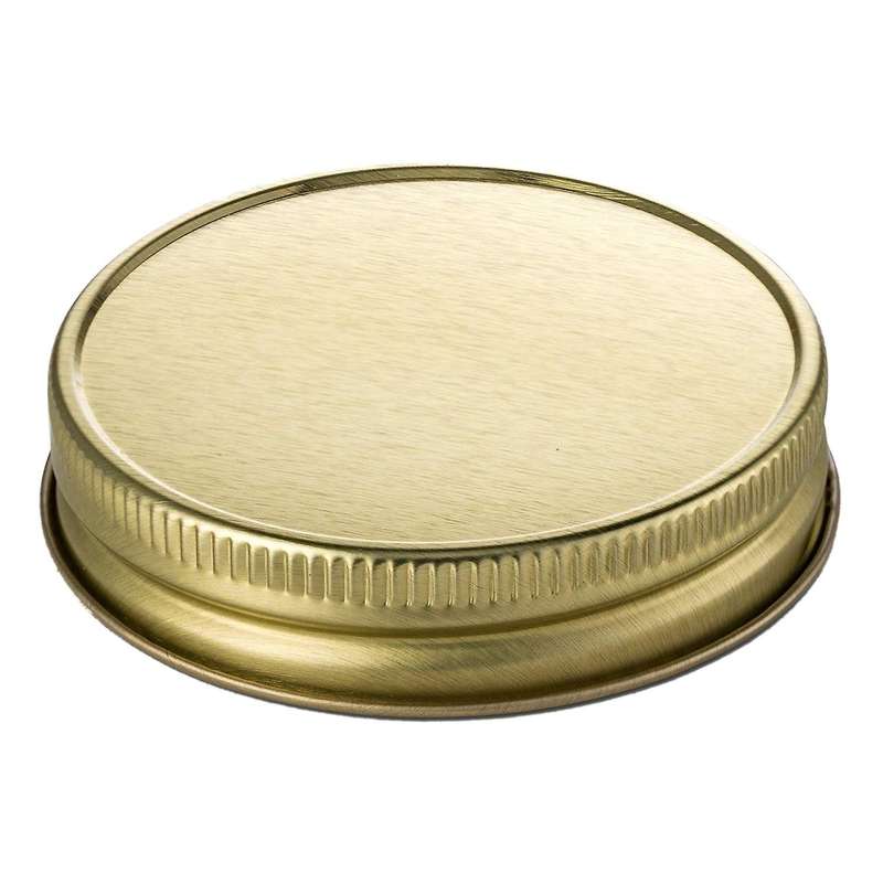 24 Packs Regular Mouth Leak Proof Storage Solid Caps (Gold)