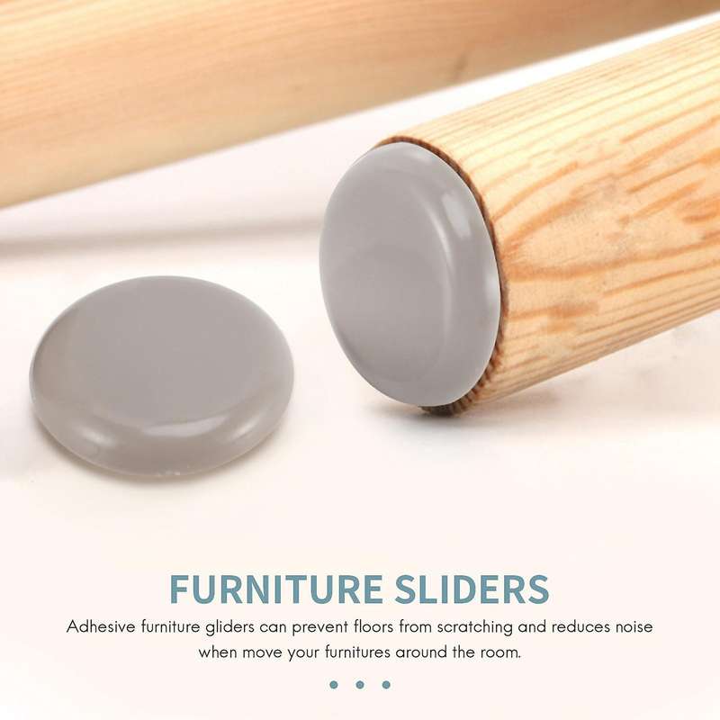 24 Pcs Furniture Sliders Gliders for Carpet Laminate Floor Sliders Self Adhesive Sofa Glider Pads F