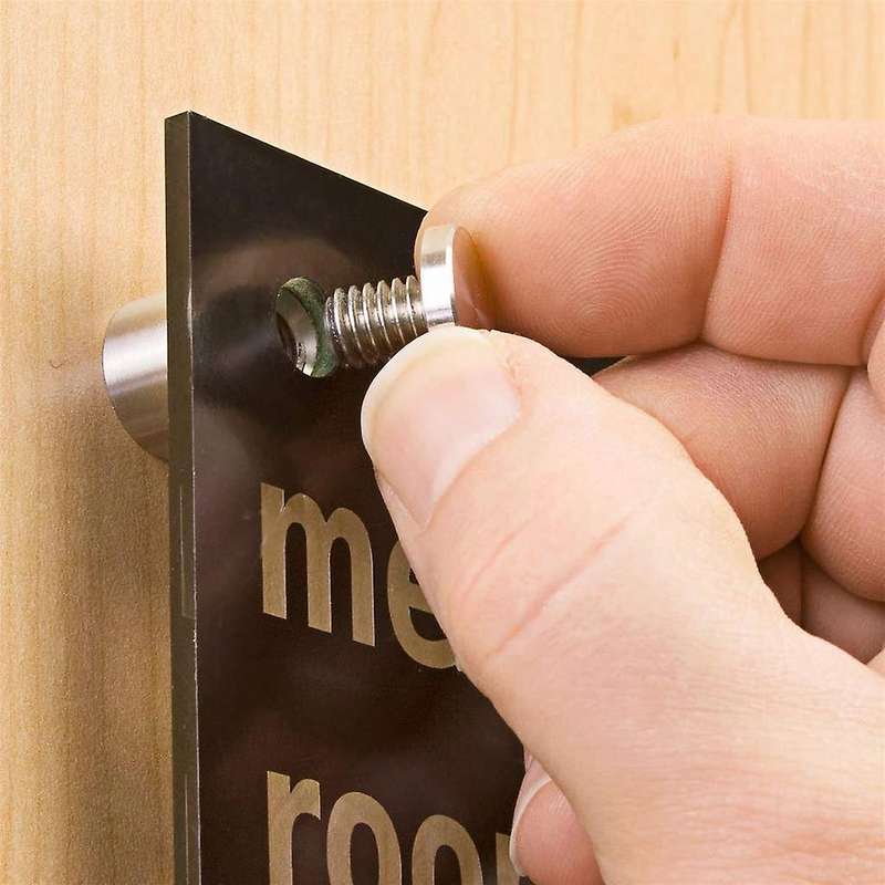 24 PCS Standoffs Screws 1 x 1 Inch Stainless Steel Sign Standoff Nails Wall Mounted Mounting Hardwar