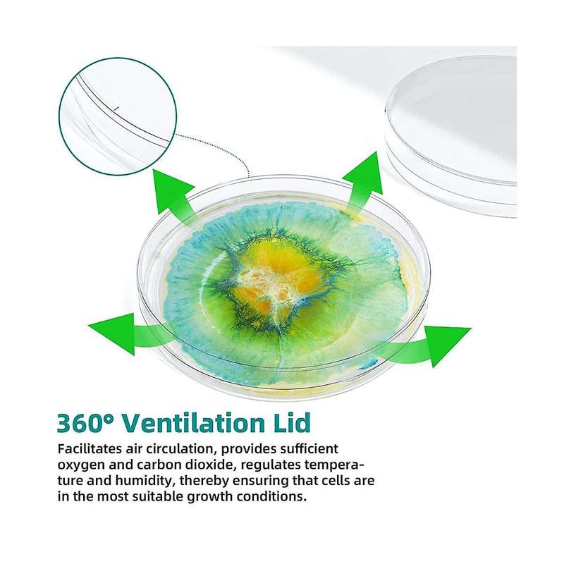 24 Pcs Sterile Plastic Deep Clear Dish for Lab Analysis, School Projects, Blood Samples,,seed Cell