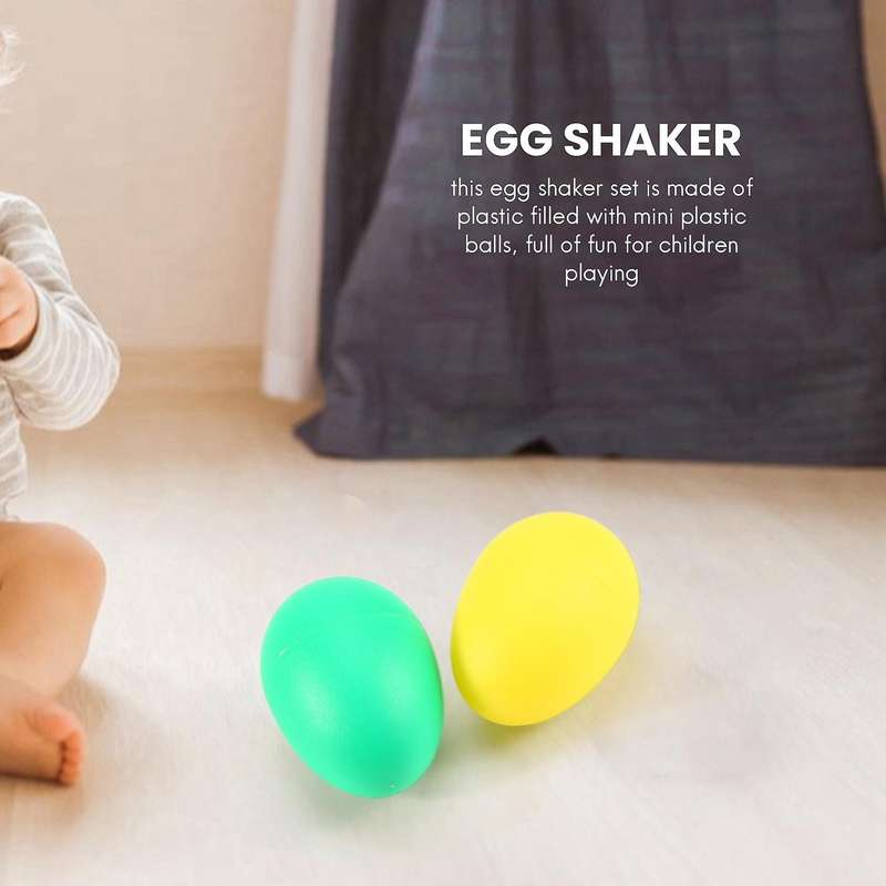 24 Pieces Egg Shaker Set Easter Eggs Maracas Eggs Musical Eggs Plastic Eggs for Easter Party Favour