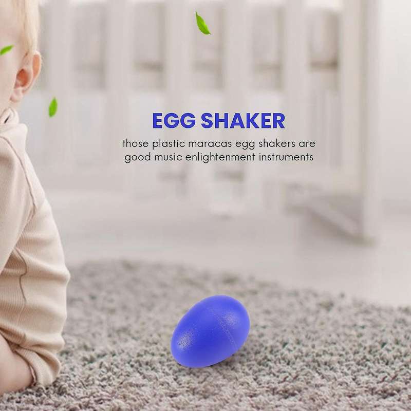 24 Pieces Egg Shaker Set Easter Eggs Maracas Eggs Musical Eggs Plastic Eggs for Easter Party Favour