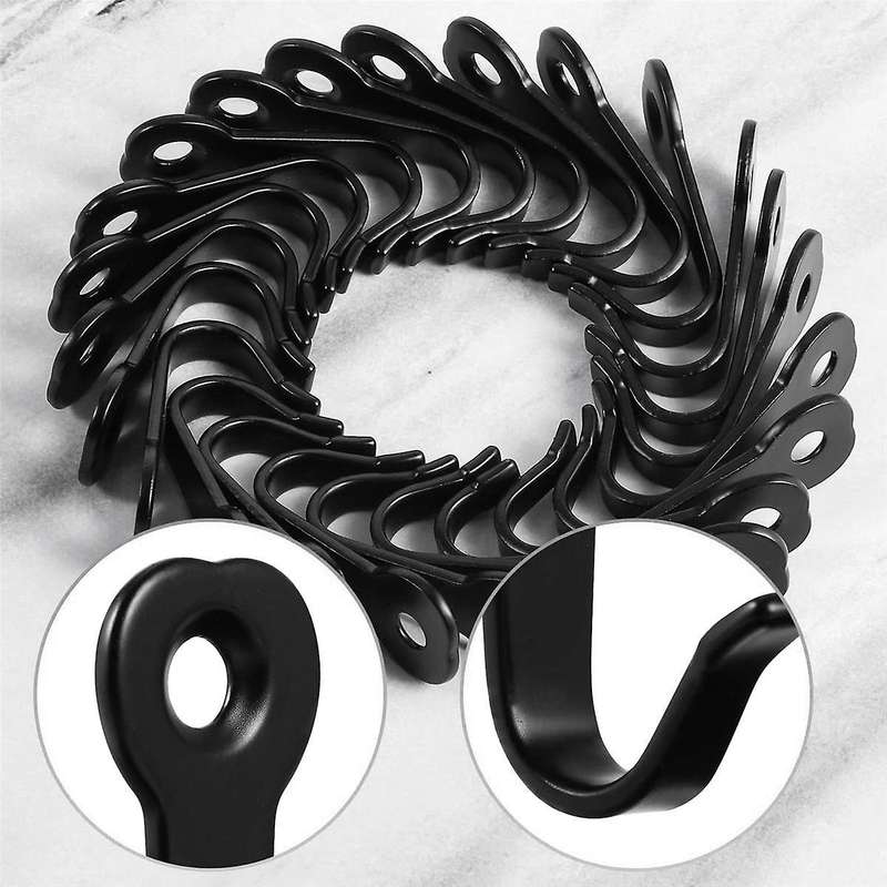 24 Piece Clothes with Screws, Heavy Clothes Hanger , Used for Wall Practical (Black)