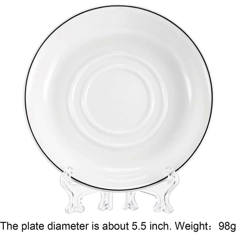 24 Pieces Plastic Easel Plate Display Stands Holders Easel At Weddings, (clear, 4 Inch)