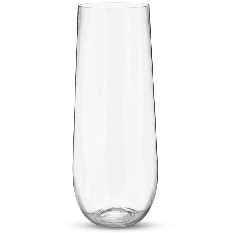 24 Stemless Plastic Champagne - 9 Plastic Champagne Glasses Clear Unbreakable Toasting Glasses Disp