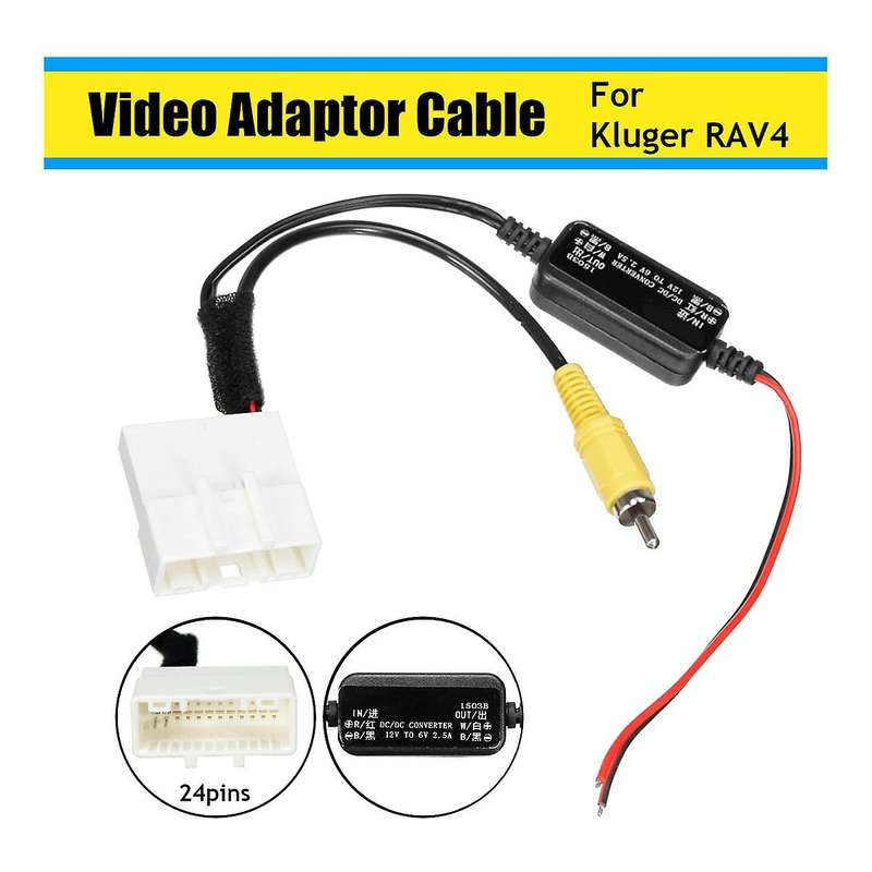 24 Pin Car Camera Adapter Connector Wire Reversing Camera to GPS Head Unit Cable Compatible Kluger