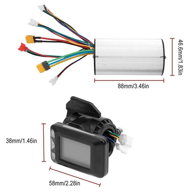 24/36v 250/350w 15a Electric Scooter Controller Instrument Accelerator Kit, Electric Scooter Accesso