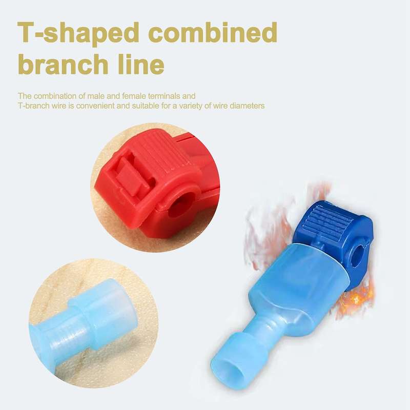 240 Pcs T-tap Wire Connectors, -stripping Quick Splice Electrical Wire Terminals, Insulated Male Qu