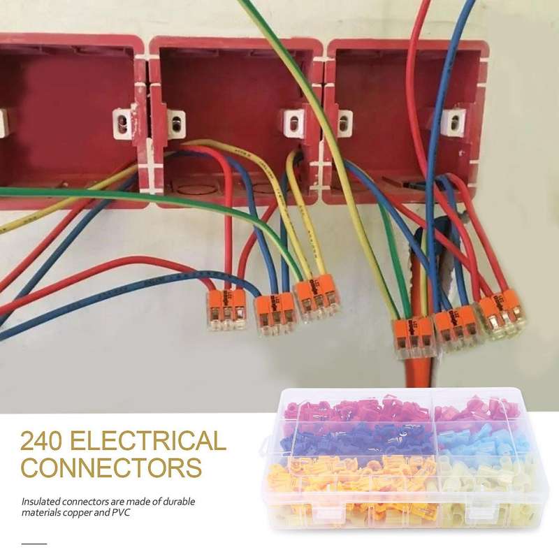 240 Pcs T-tap Wire Connectors, -stripping Quick Splice Electrical Wire Terminals, Insulated Male Qu