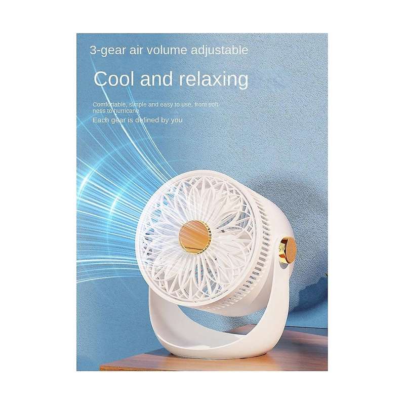 2400MAh Table Wall Air Circulation Electric Fan USB Rechargeable Wall Mountable Cooling Ventilator