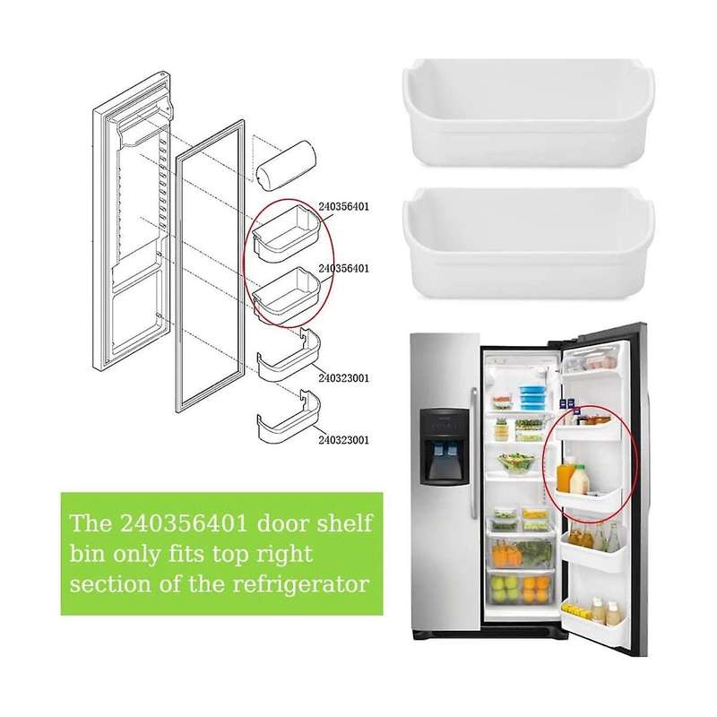 240356401 Refrigerator Door Shelf Bin Replacement, Compatible with Frs6hr5jw0, Ffhs2622mbma, Frs26r