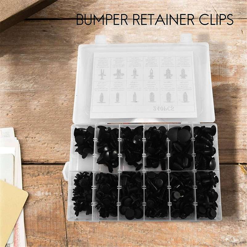 240Pc Bumper Retainer Clips Car Rivets Fasteners Push Retainer Kit Auto Push Pin Rivets Set Door Tri