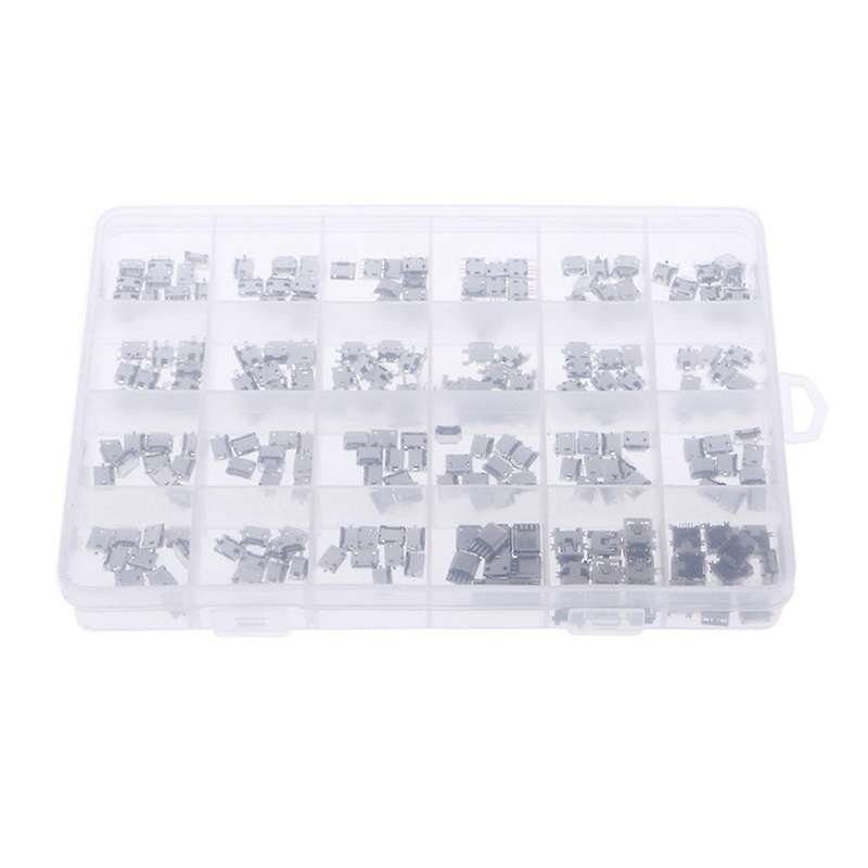 240Pcs - 24 Models Micro-USB Box MINI Android Mobile Phone Charging Accessories Connector Socket Jac