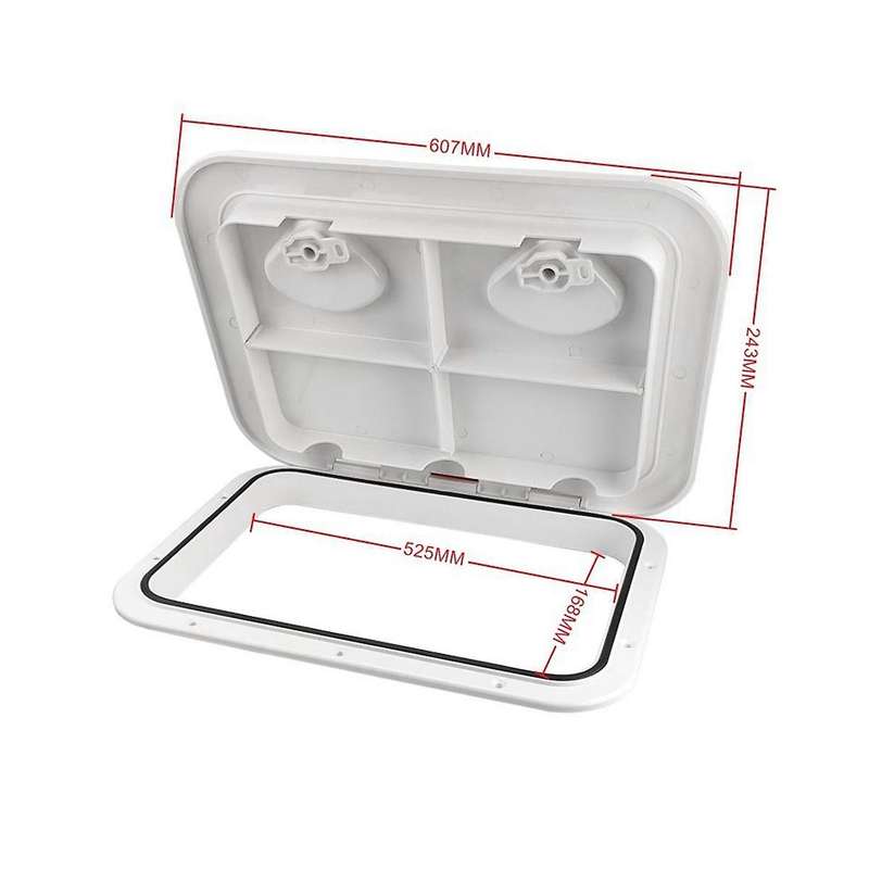 243x607mm Square Deck Cover Hatch Cover Hand Hole Cover Abs Plastic Anti-aging Marine Yacht Speedboa