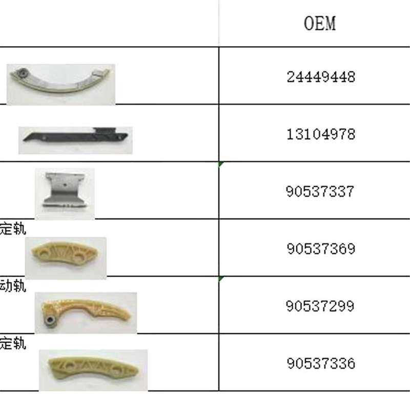 24449448 13104978 90537337 Timing Chain Guide Rail Repair Kit for Captiva Sport Classic Cobalt Regal