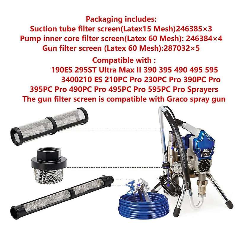 246385 246384 287032 Filter Set for 390 395 490 495 495 595 Sprayer 3 Kinds of Straw Filter Spray P