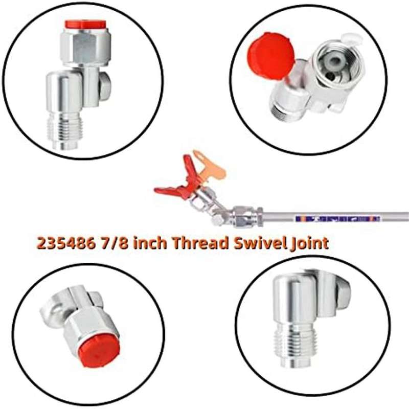 246385 & 235486 7/8Inch Threaded Filter Screen Swivel Kit for Graco390 395 490 495 595 Airless Paint