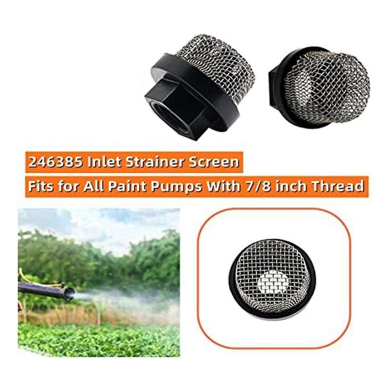 246385 & 235486 7/8Inch Threaded Filter Screen Swivel Kit for Graco390 395 490 495 595 Airless Paint