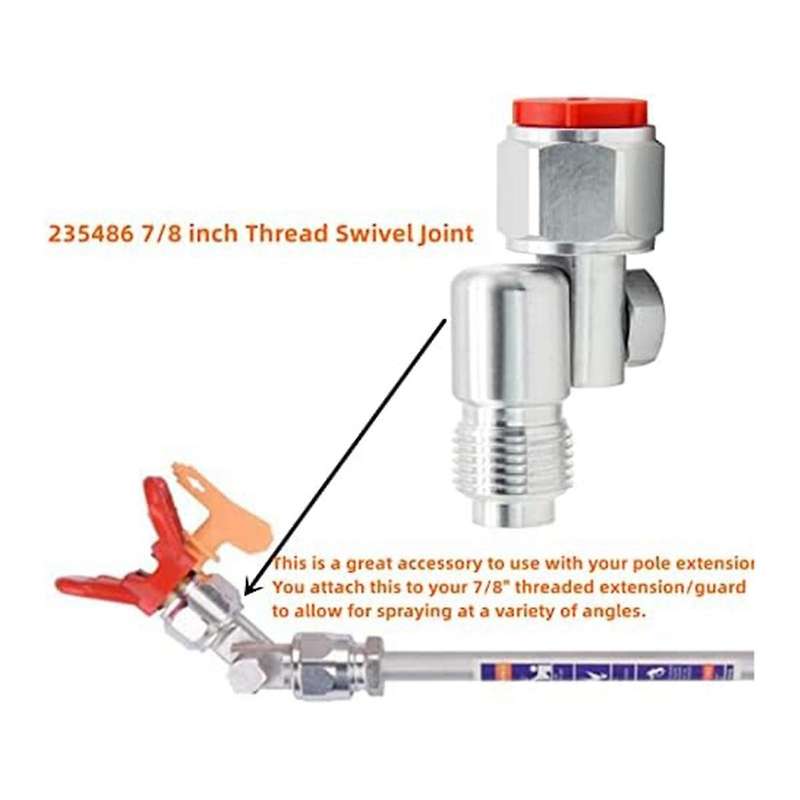 246385 & 235486 7/8Inch Threaded Filter Screen Swivel Kit for Graco390 395 490 495 595 Airless Paint
