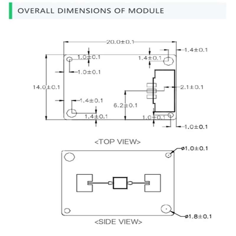 24G Millimeter Wave Radar Sensor LD116 Intelligent Low Power Human Body Sensor Module Movement Detec