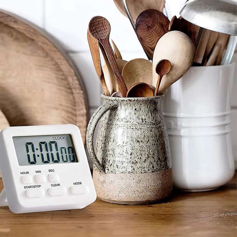 24-Hours Digital Kitchen Timer, Large Display, Loud Alarm, Magnetic Backing Stand Memory Recall Func