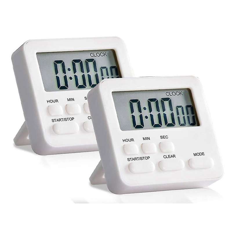 24-Hours Digital Kitchen Timer, Large Display, Loud Alarm, Magnetic Backing Stand Memory Recall Func