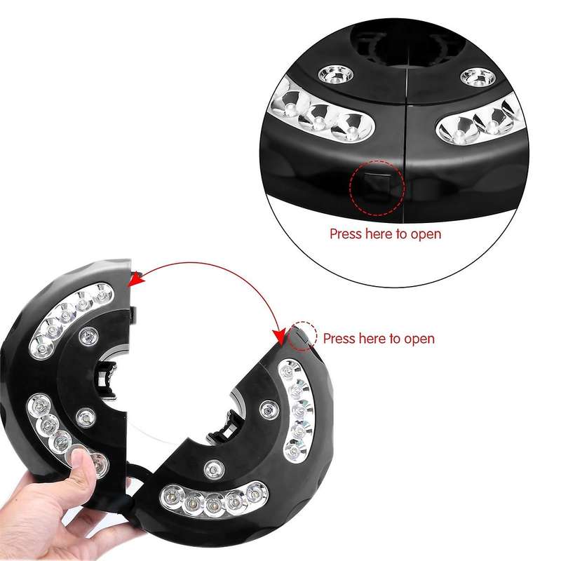 24Led 200 Lumens Outdoor Cordless Patio Umbrella Pole Light Garden Portable Camping Tent Lamp Emerge