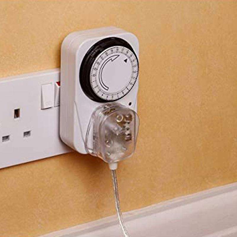 24-Hour Segmented Timer Switch-Energy-Saving Plug Timer Socket Kit-with Programmable Time Controlle