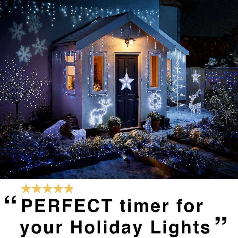 24-Hour Segmented Timer Switch-Energy-Saving Plug Timer Socket Kit-with Programmable Time Controlle