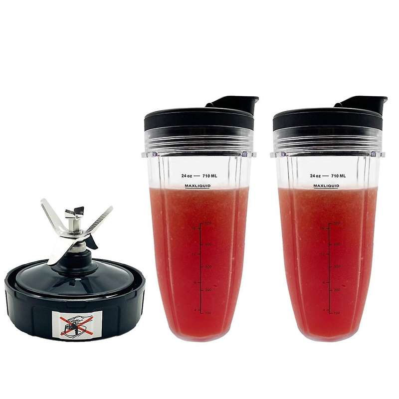 24Oz Blender Cup with Lid for Ninja Auto IQ Pro BL480, BL482, BL642, BL682, BL450, BN401, BN751, BN