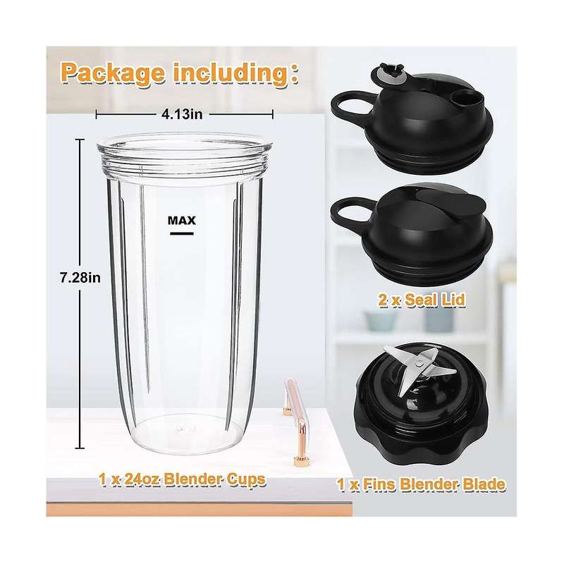 24oz Cup Pro 1000 Blender Blade for - Combo Pro 1000 and Select 1200 1000w Blender Motor Base