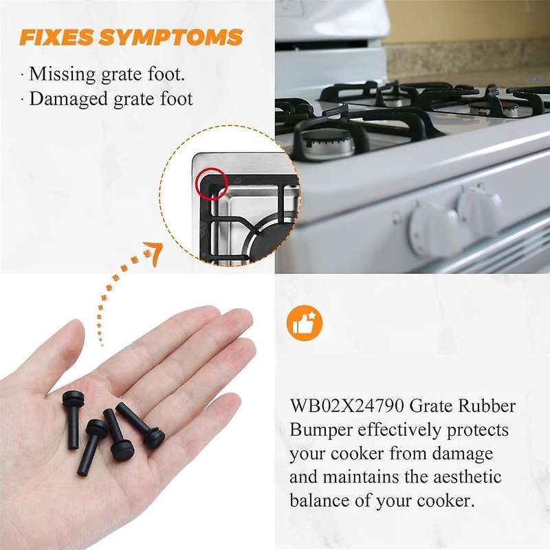 24Pack WB02X24790 Grate -Fit Range Grate Foot Rubber Pads-Cooktop Grate Foot Replaces 4455270