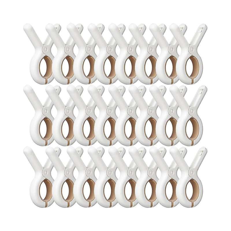 24pack Plastic Clothes Pins, Beach Towel Clips,laundry Clothespins, Clothes, Blankets to Clothesline