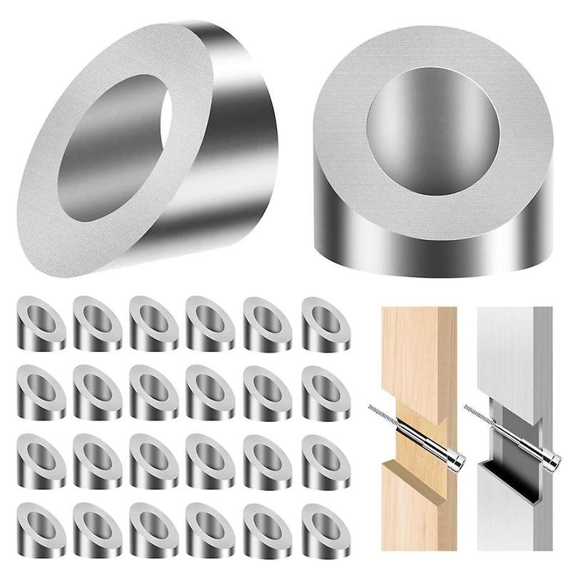 24Pack Beveled Angle Washers 9mm, 33 Handrail Angle Washer Max for 8mm Cable Railing Hardware Kit,