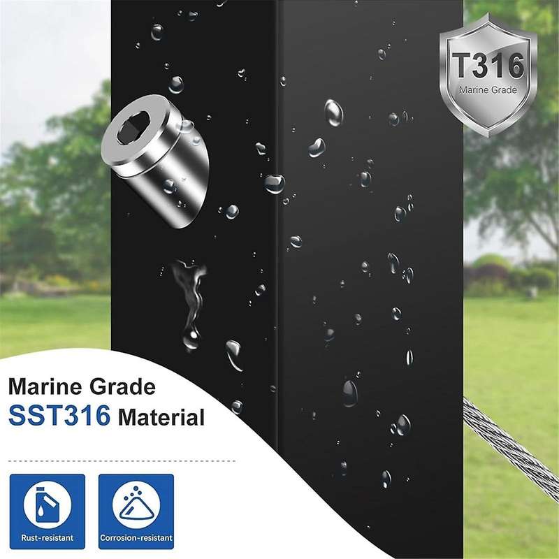 24Pack Beveled Angle Washers 9mm, 33 Handrail Angle Washer Max for 8mm Cable Railing Hardware Kit,