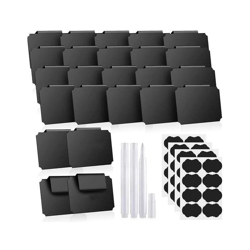 24pcs Basket Labels, Premium Bin Basket Labels Clip On, Pantry Basket Labels Tags for Storage Bins